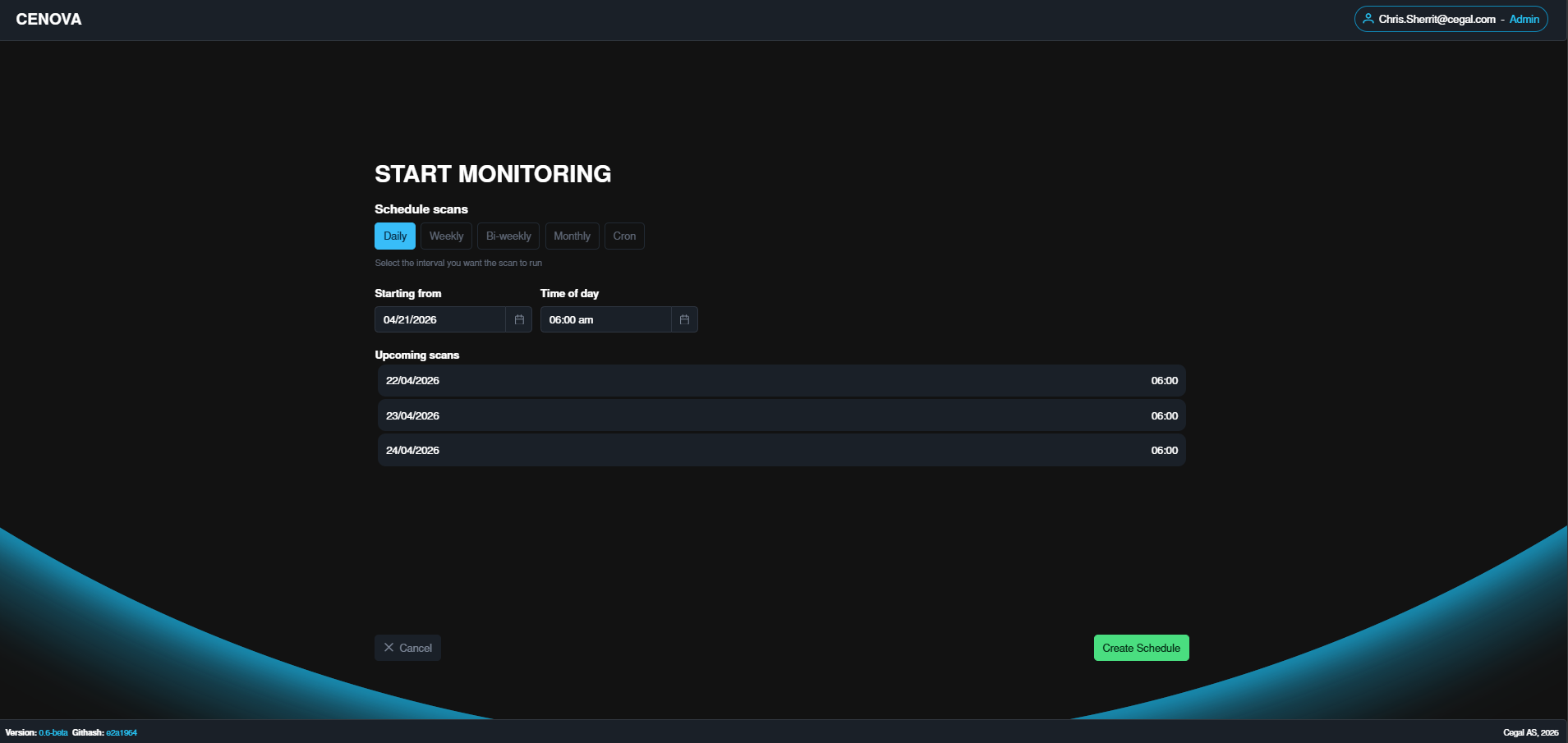 Start monitoring