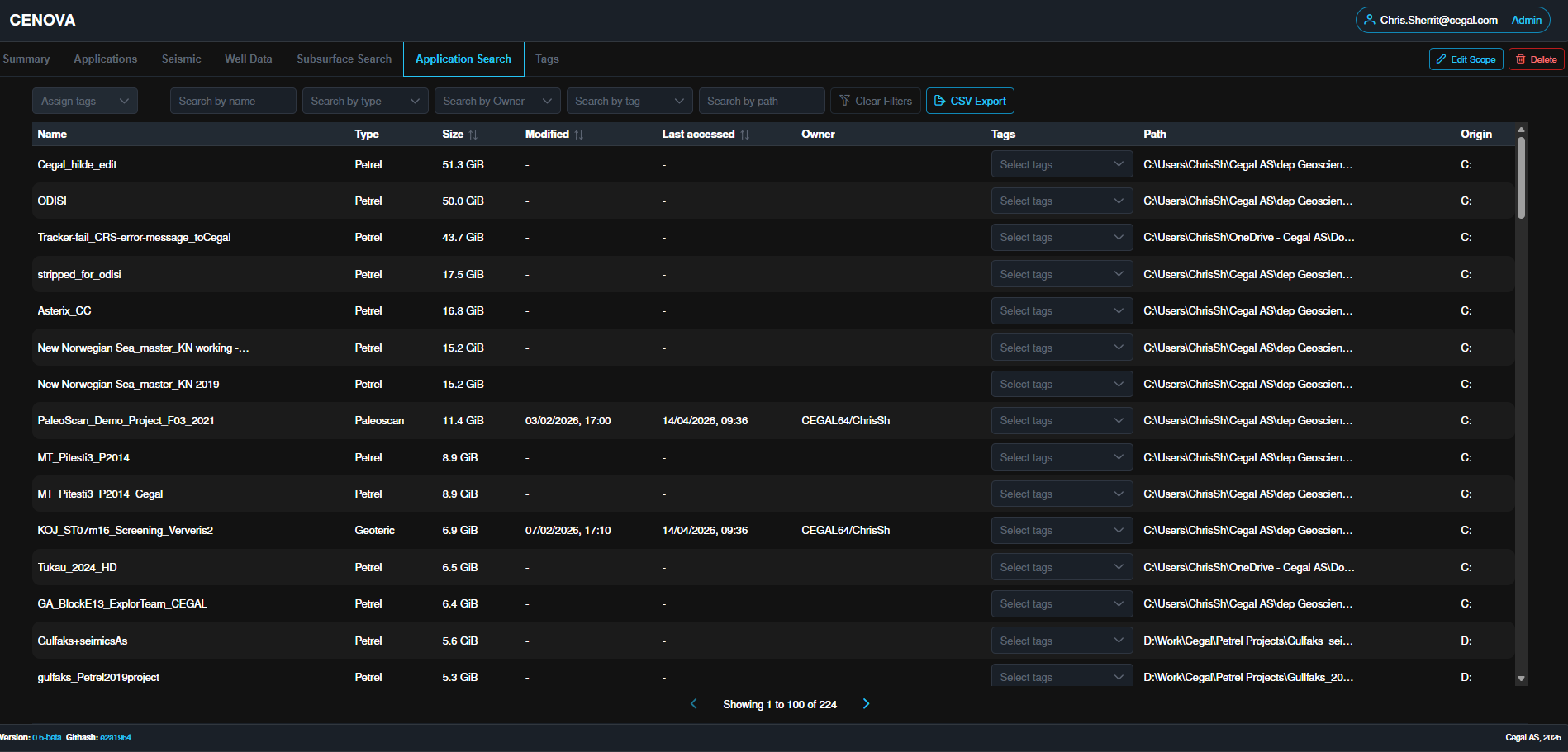 Application data