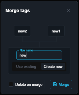 Merge into new
